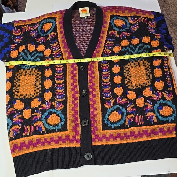 Farm Rio Pineapple Cardigan Size M See Measurements For Sizing - Picture 10 of 11